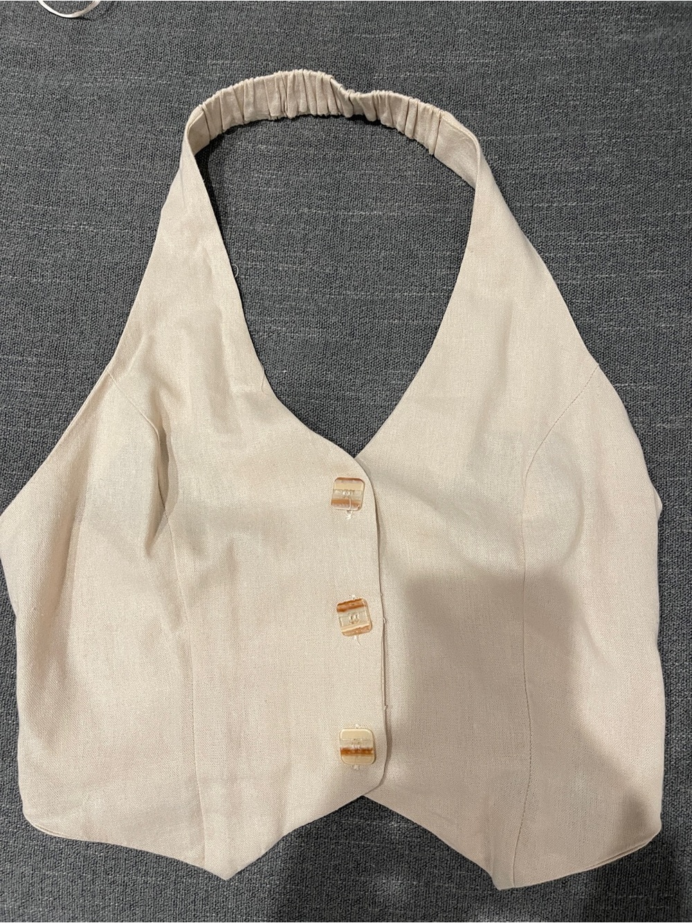 O.L.M Beige Halter Vest Size XL